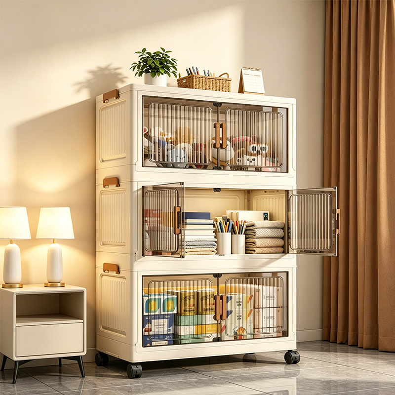 Commercial Kitchen Shed - 19.7in 3/4/5/6-Tier Foldable Storage Cabinet with