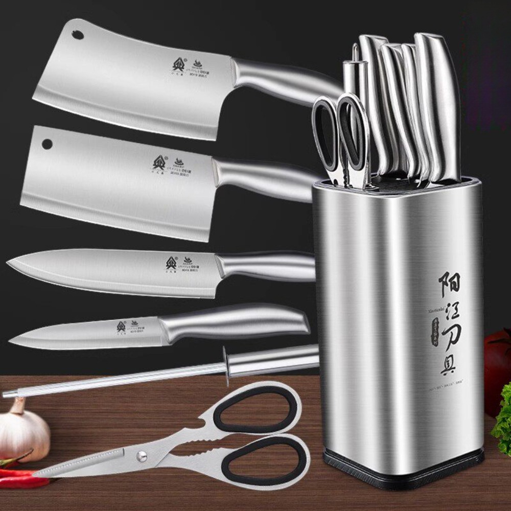 Commercial Kitchen Knife Holder - Kitchen Knives 1,7pcs Premium Stainless Steel