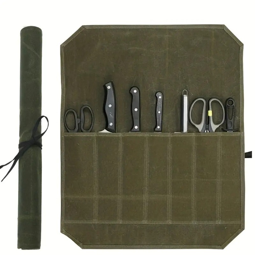 Wet Wax Canvas Knife Storage B - Commercial Kitchen Knife Holder 评论和价格