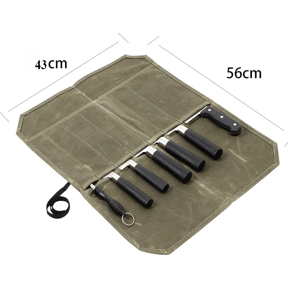Wet Wax Canvas Knife Storage B - Commercial Kitchen Knife Holder 评论和价格