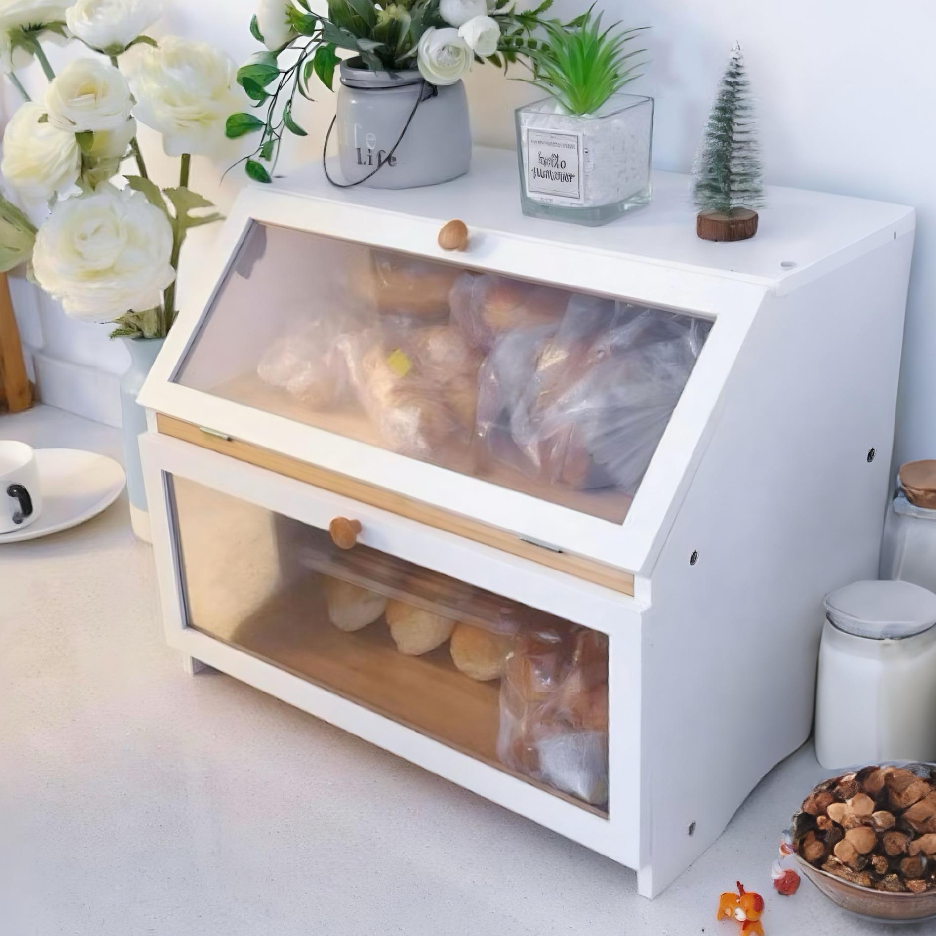 HOMEKOKO Double Layer Bread Bo - Commercial Kitchen Utensil Organizer 评论和价格