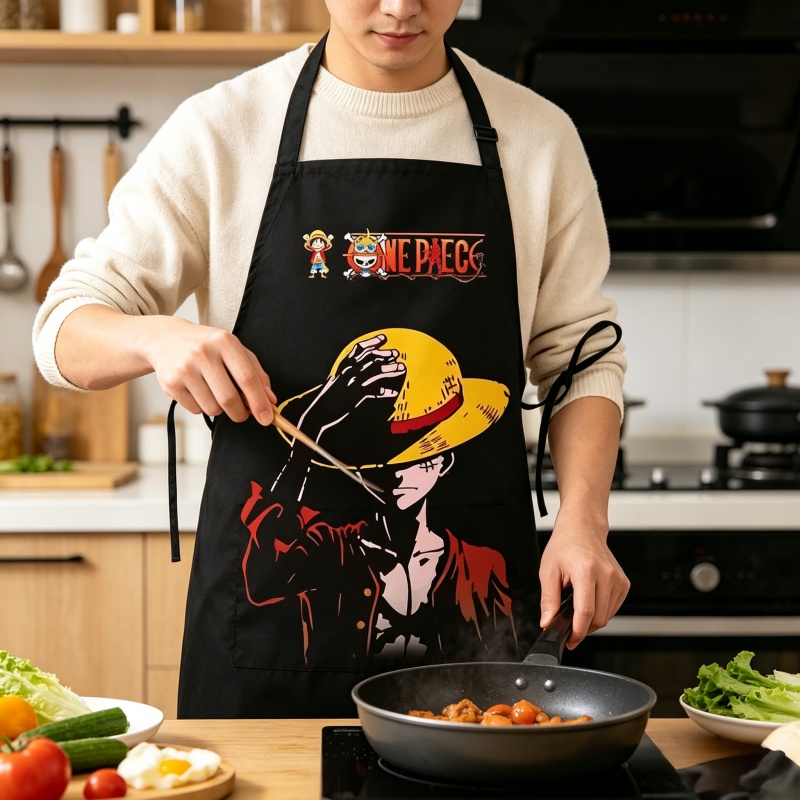 One Pieces Luffy Apron Printed - Commercial Kitchen Set 评论和价格