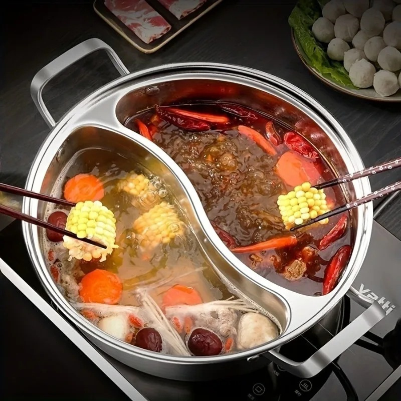 304 Stainless Steel Twin Divid - Soup Kettle Warmer 评论和价格
