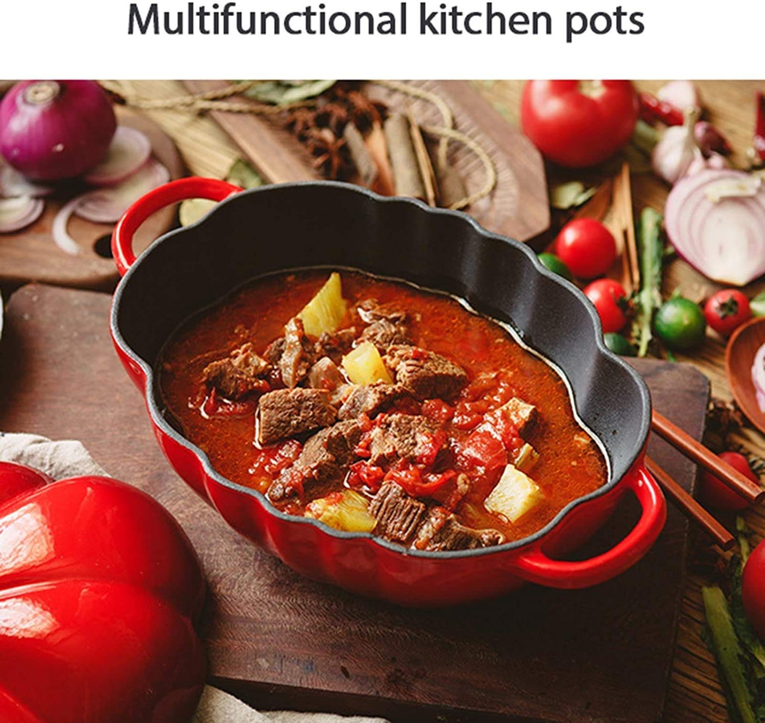 25cm Tomato Enameled Cast Iron - Soup Kettle Warmer 评论和价格