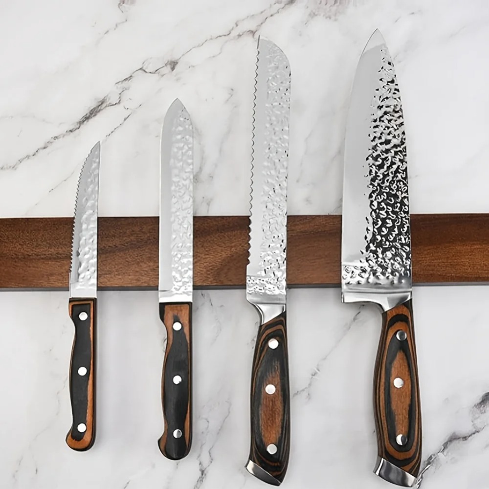 Walnut Wood Knife Holder -16in - Commercial Kitchen Knife Holder 评论和价格