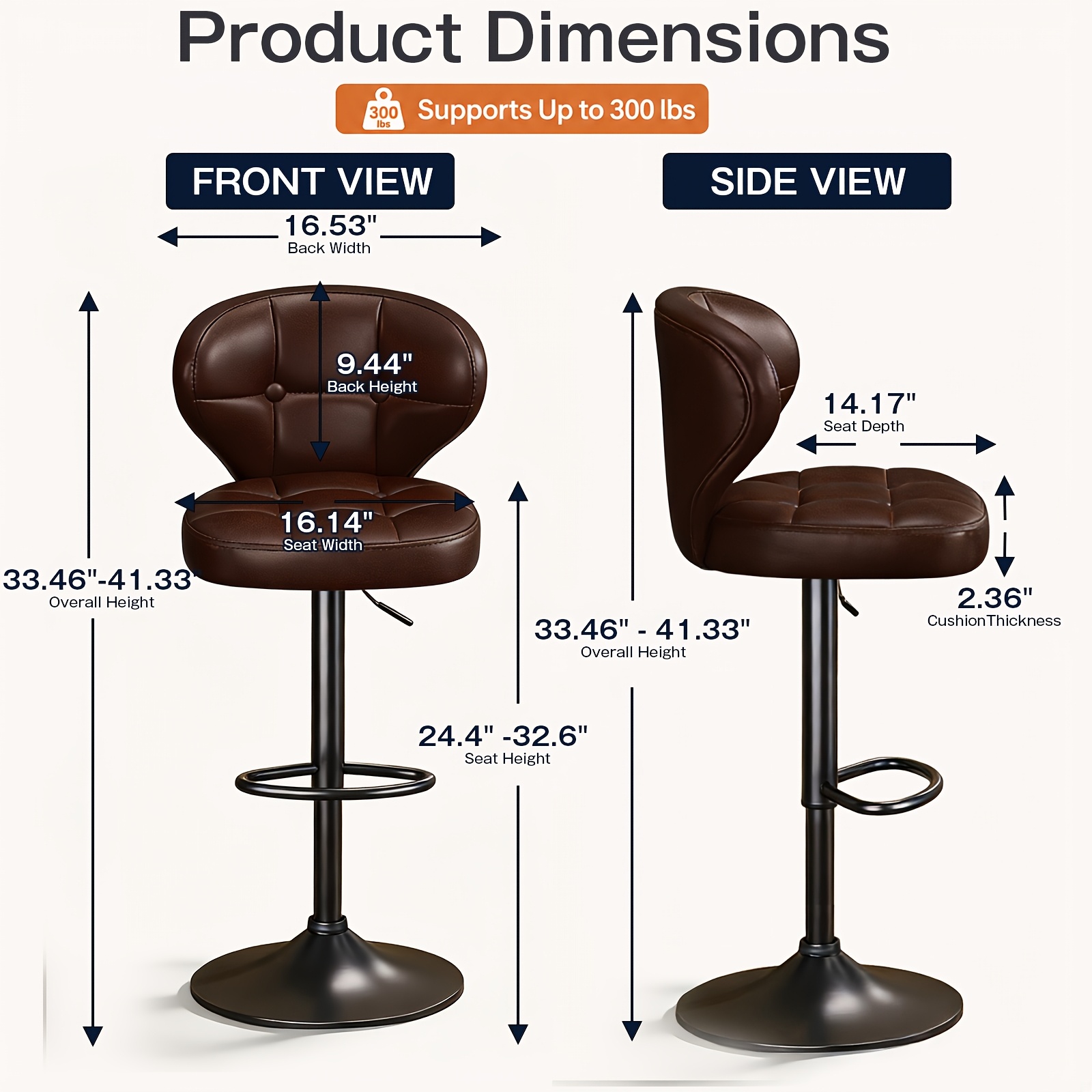 Swivel Height Adjustable Bar S - Commercial Kitchen Set 评论和价格