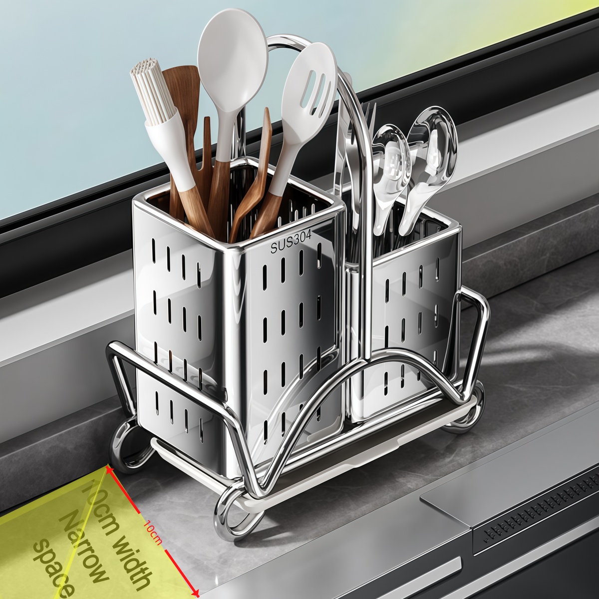 Kitchen Cutlery Organiser, Sta - Commercial Kitchen Knife Holder 评论和价格