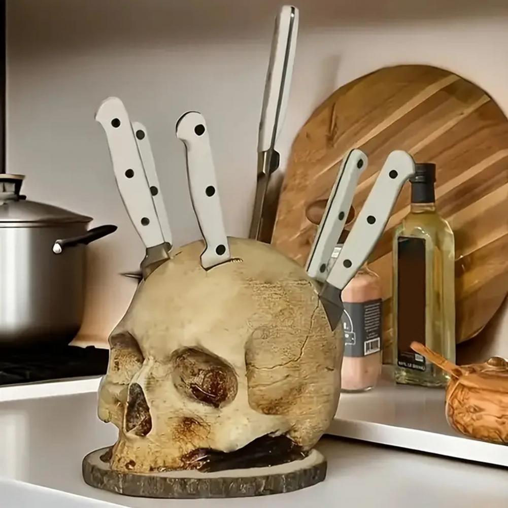 Skull-Shaped Knife Holder with - Commercial Kitchen Knife Holder 评论和价格