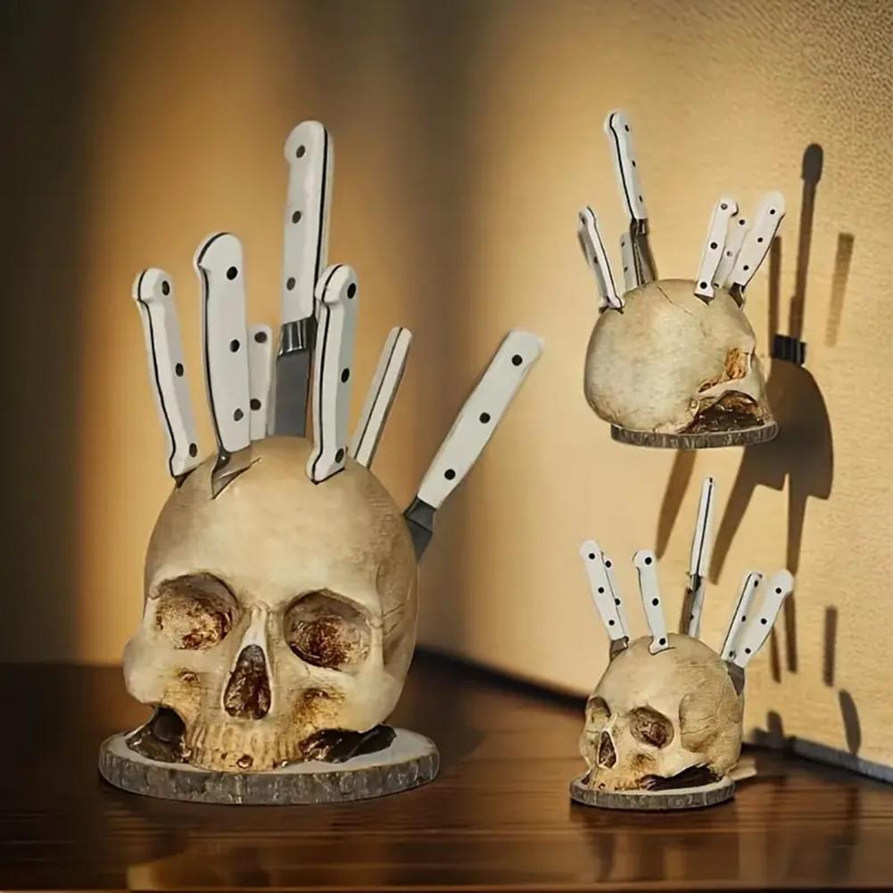 Skull-Shaped Knife Holder with - Commercial Kitchen Knife Holder 评论和价格