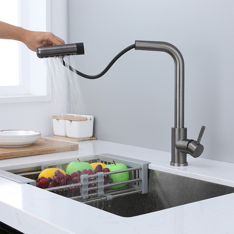 6 Mode Gray Kitchen Faucets Pu - Commercial Kitchen Mixer Tap 评论和价格
