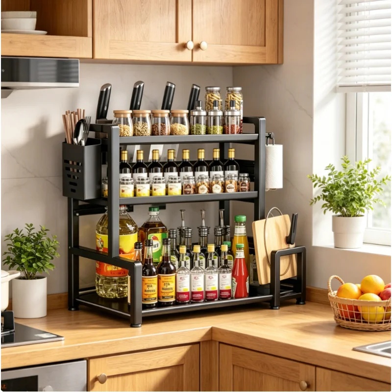 2‑3 Tier Adjustable Metal Spic - Commercial Kitchen Knife Holder 评论和价格