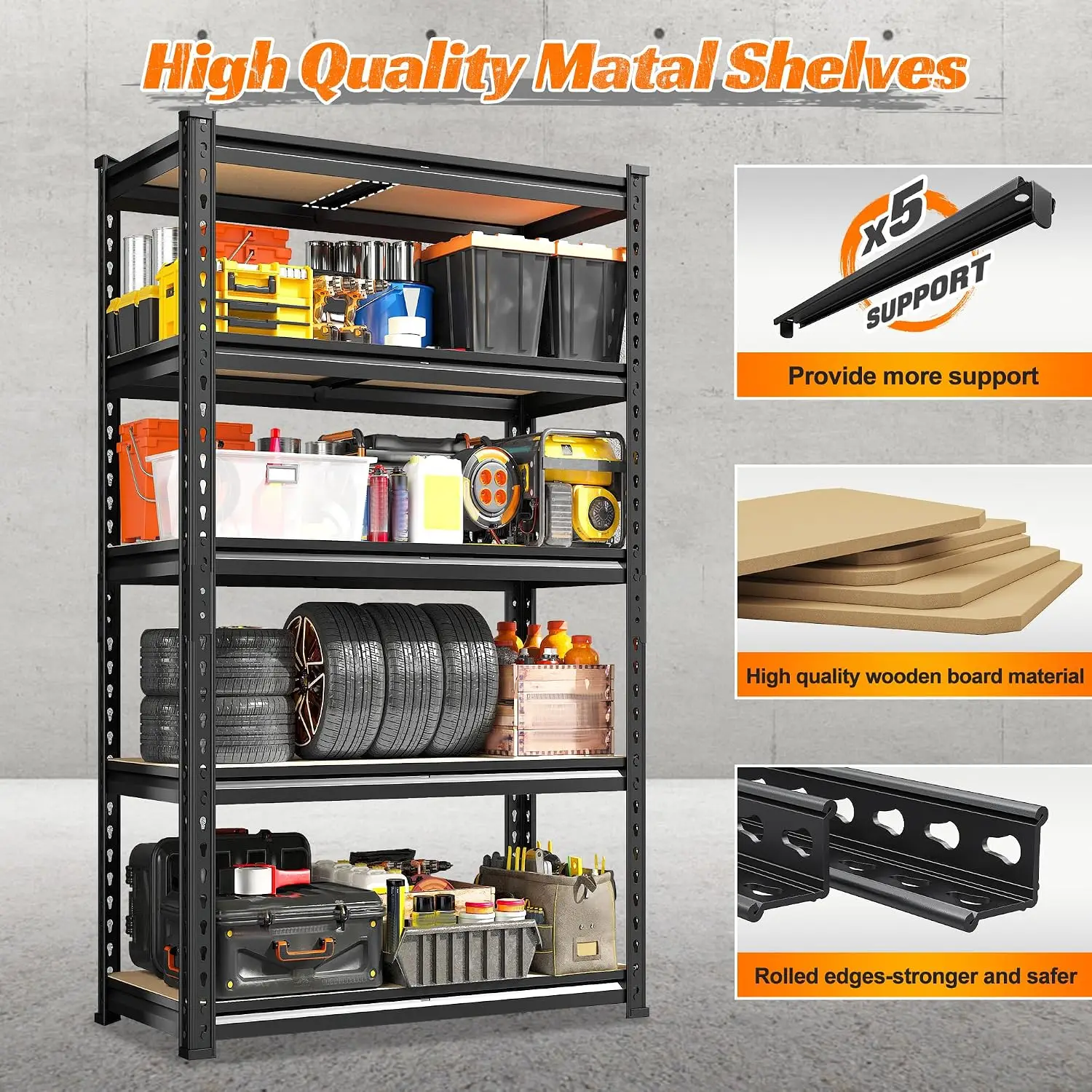 2PCS Storage Shelves,5 Tier Ga - Commercial Kitchen Warehouse 评论和价格